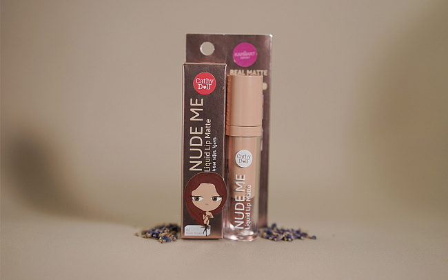 Cathy Doll Nude Me Liquid Lip Matte Nude Brown