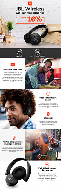 JBL Wireless On-Ear Headphones T450BT