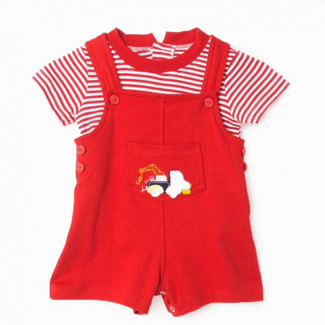 iLOTTE Baby Boy Dungaree Red