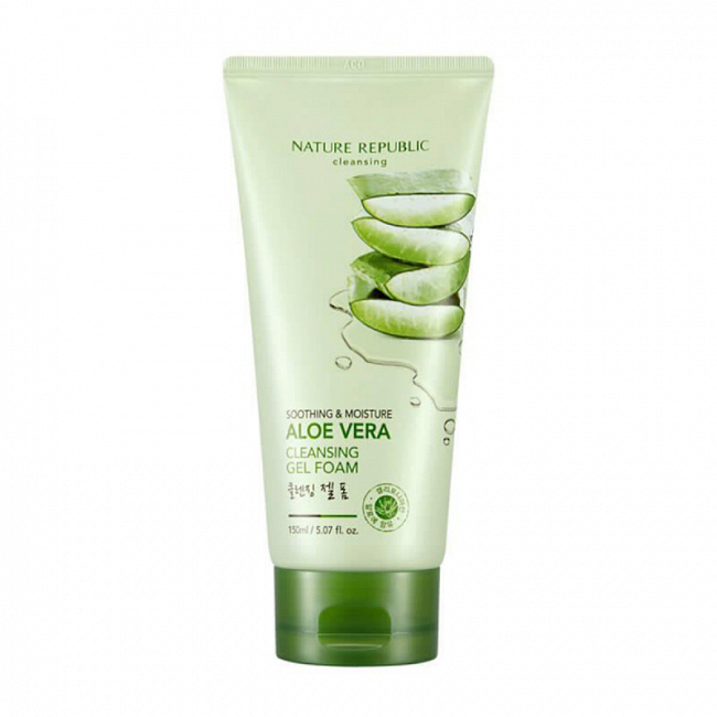 Nature Republic Soothing and Moisture Aloe Vera Cleansing Gel Foam