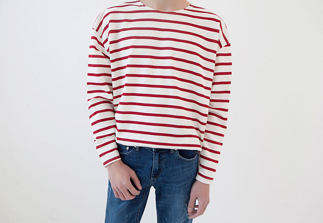Motif garis - cara tampil keren - style Korea