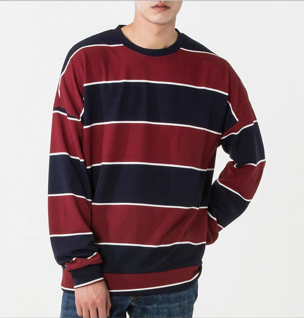 Motif garis - cara tampil keren - style Korea