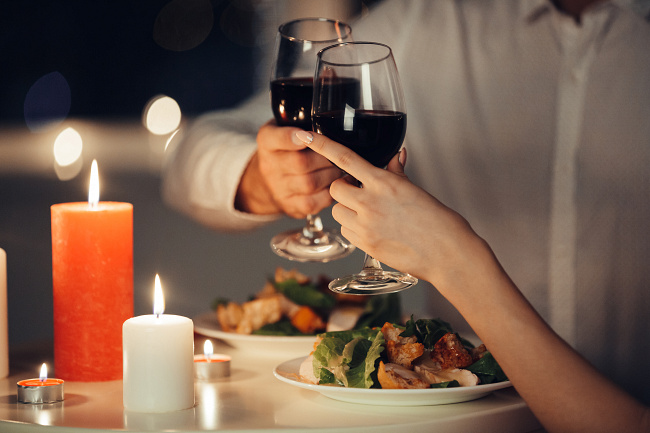couple-lovers-having-romantic-dinner-home