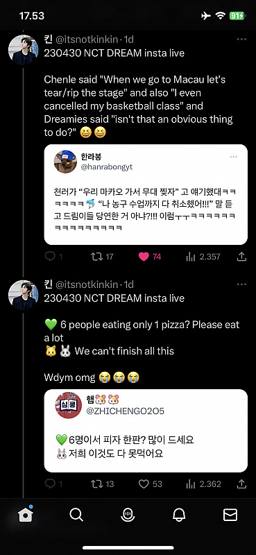 Reaksi KNET Soal NCT Dream Makan Pizza di Twitter