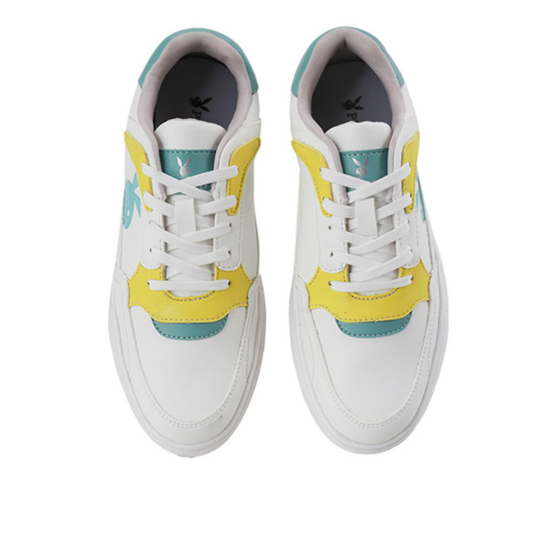 Playboy Sneaker Laviska In White-Yellow