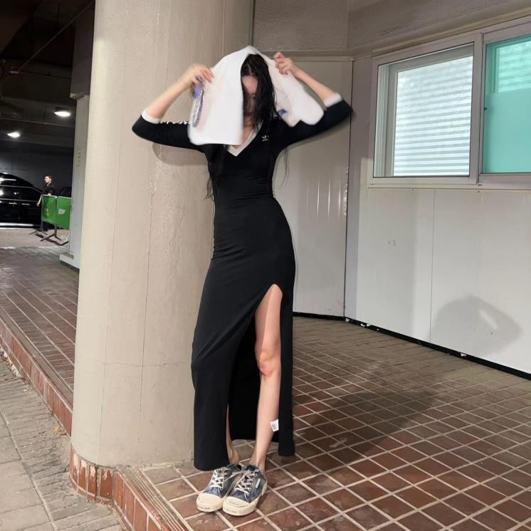 mix and match maxi dress ala artis korea 2023