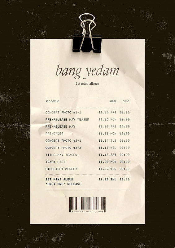 Bang Yedam Schedule Poster