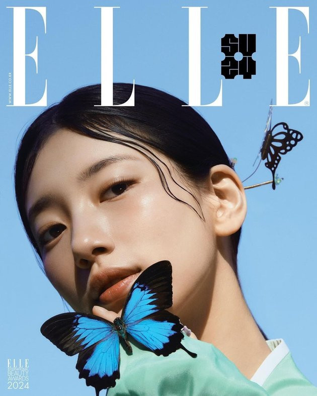 suzy tampil dengan hanbok di pemotretan elle korea