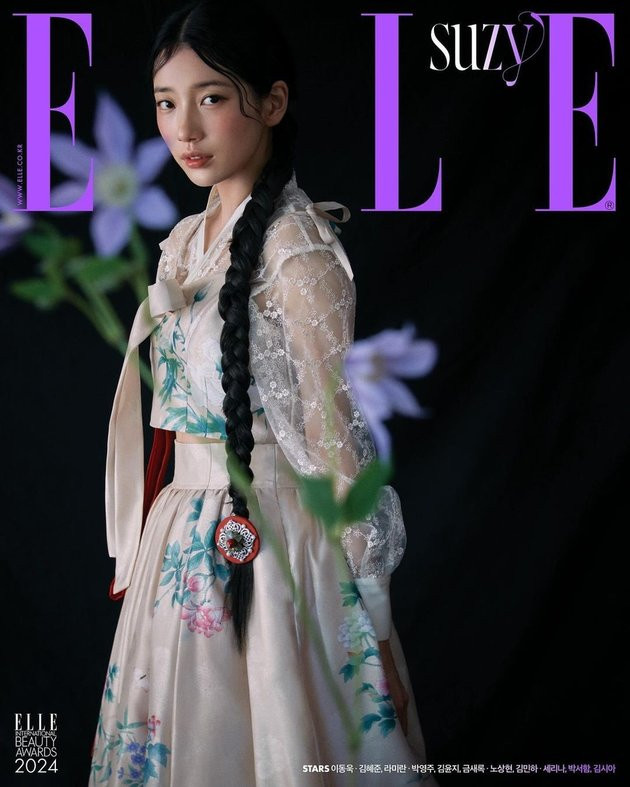 suzy tampil dengan hanbok di pemotretan elle korea